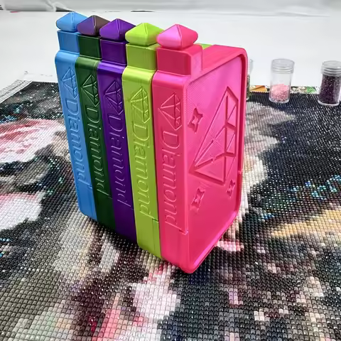 3D Printing Diamond Painting Tools Ship Type Dot Drill Tray Slide Cover Storage Box Mosaic Organize Diy Embroidery Accessories