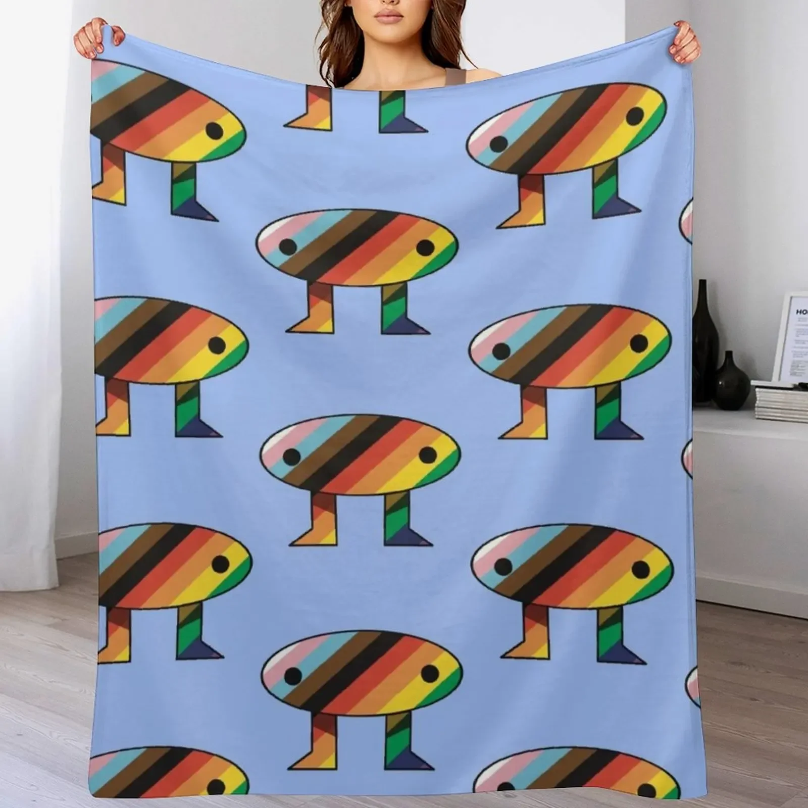 

Progress Ally PRIDE Todd Throw Blanket Camping Comforter Kid'S Plaid on the sofa Blankets