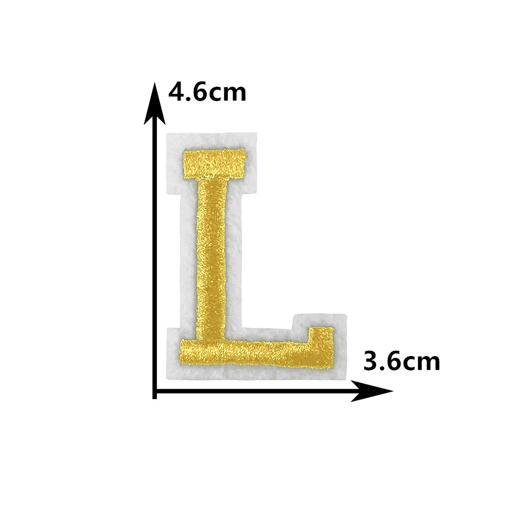 26 English Gold Letter Embroidery DIY Cloth Patch Hot Melt Adhesive Iron Clothing Patch Patch patches for clothing