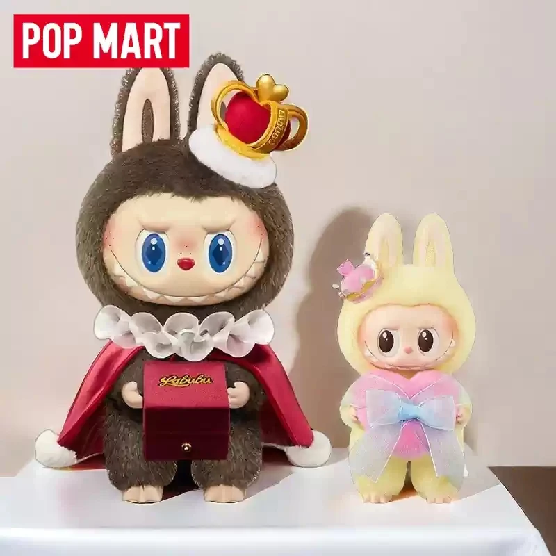 

POPMART Labubu Chess Adventure King: Виниловая плюшевая кукла-король с короной и букетом, коллекционная игрушка-сюрприз для взрослых коллекционеров