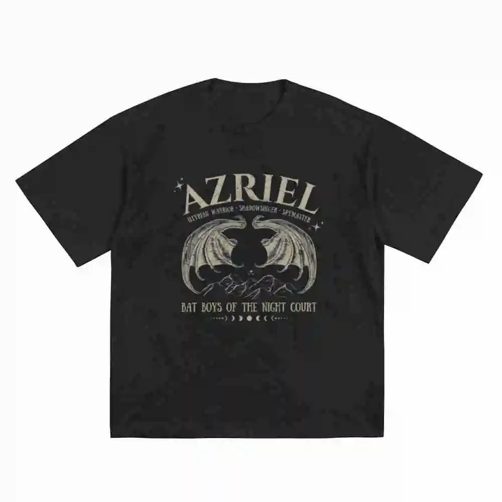 Acotar Inspired Azriel Bat Boys Shadowsinger Night Court A Court Of Thorns And Roses Short Sleeve Tee 100% Cotton T-Shirt