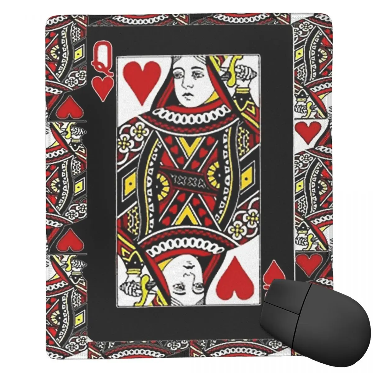 

Коврик для мыши Casino Nights Red Queen Of Hearts 7x9 дюймов (22x18 см) для компьютера, клавиатуры, игрового ПК, ноутбука, настольный коврик
