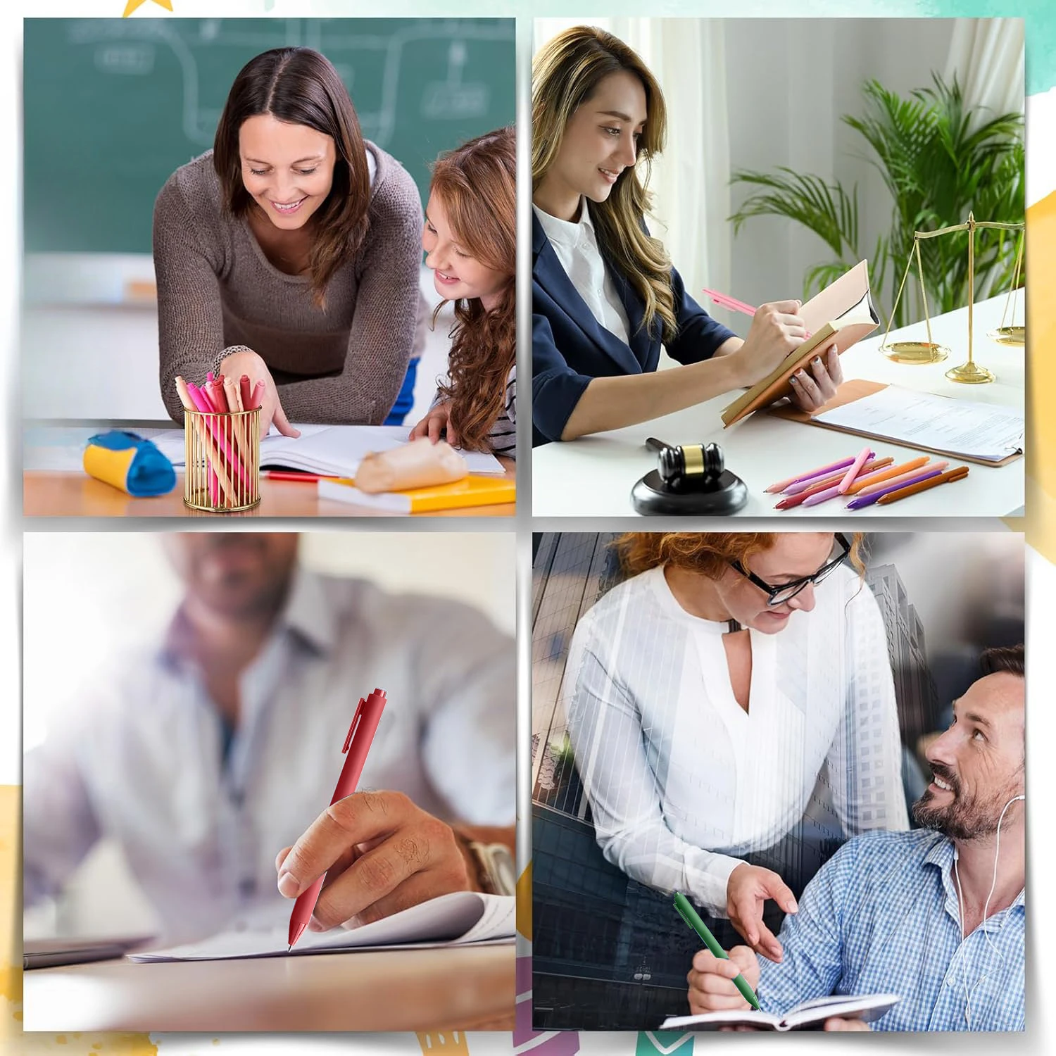 25 Stück Elegante Hochwertige Morandi Kugelschreiber Niedliche Stifte Bunte Ausgefallene Geschenke für Lehrer, Schüler, Mitarbeiter, Büro, Schule, Zuhause – Detail 6