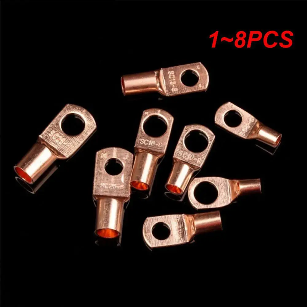 1~8PCS 10/Copper Lug Ring Wire Connector Bare Cable Electric Crimp Terminal SC6-6 SC6-8 SC10-6 SC10-8 SC16-6 SC16-8 SC25-6