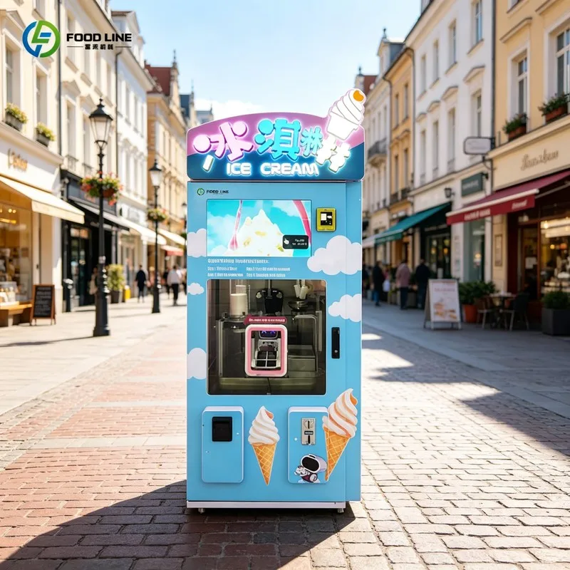 High-Security Ice Cream Machine for Corporate R&D Facility FL Customized Soft Ice Cream Vending Machine