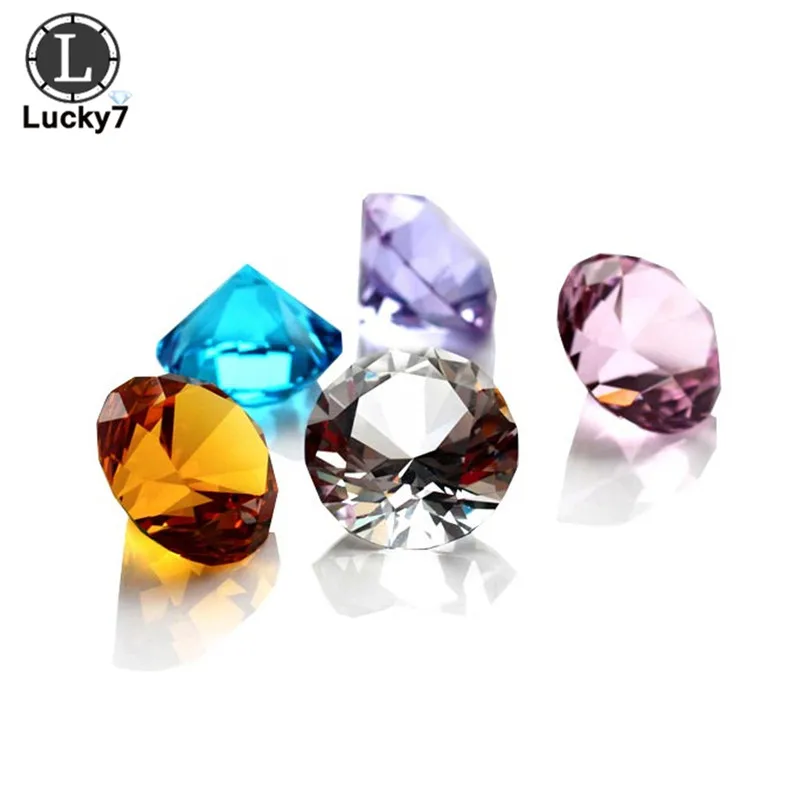 20 مللي متر K9 كريستال حاد القاع حجر زجاجي شفاف زخرفة اصطناعية أحجار كريستال زجاجية ملونة