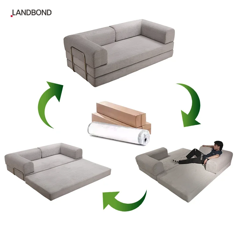 

Customized Furniture Sectional Living Room 3 In 1 Couch Furniture Vacuum Packing Compressed-Sofa Bed Modular Compressed Sofa