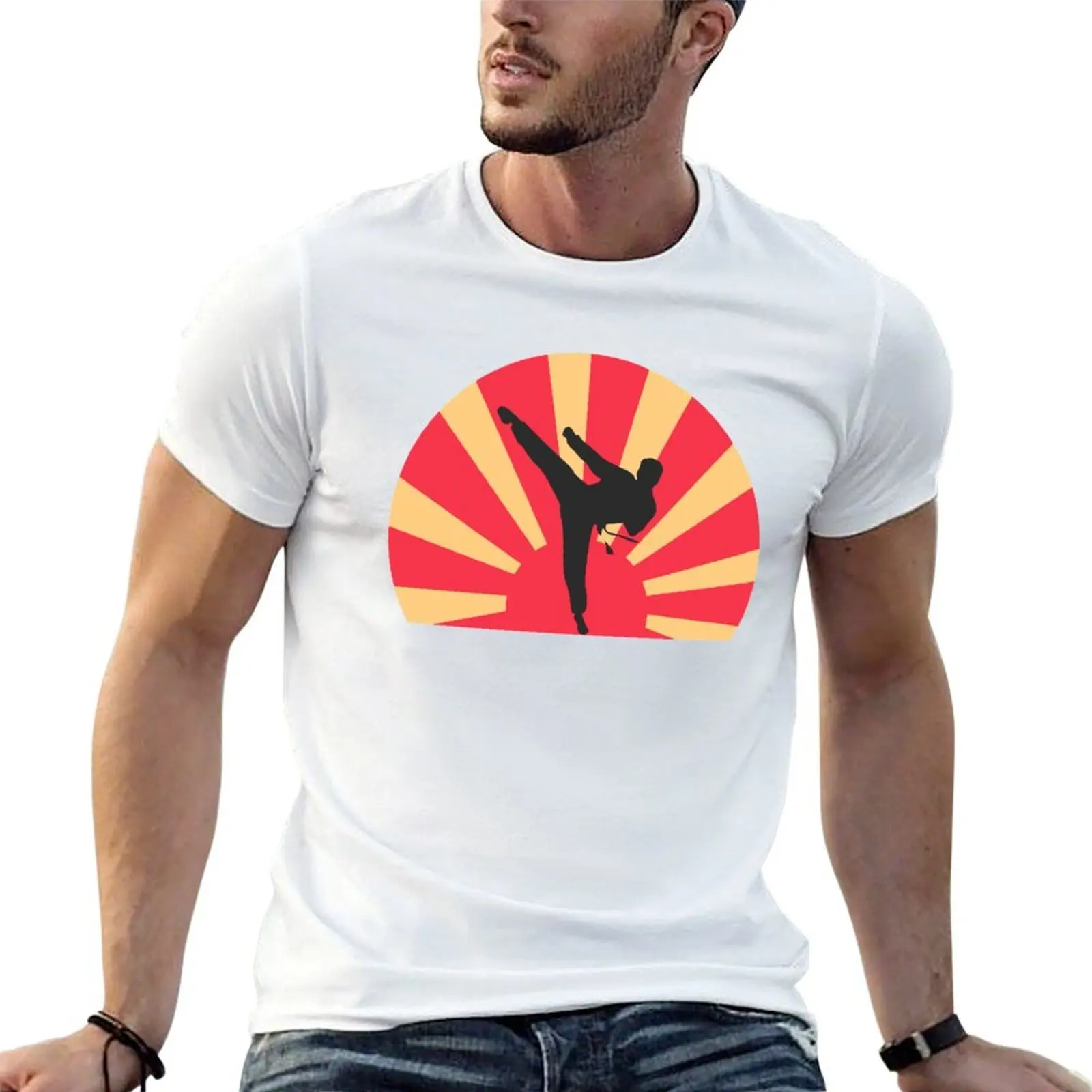 Mixed Martial Arts Sunset Fighter - MMA T-Shirt summer 2026 plus size tops clothes for men