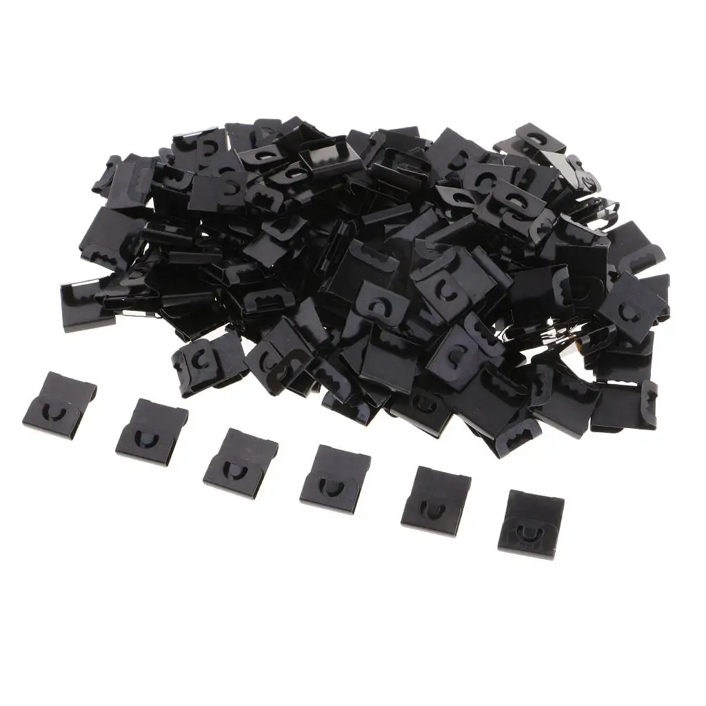 200 Pcs Black Photo Frame S Hangers Plastic Picture Frame Hanging Hooks for Photo Paintings Art Crafts Display Supplies Hardware
