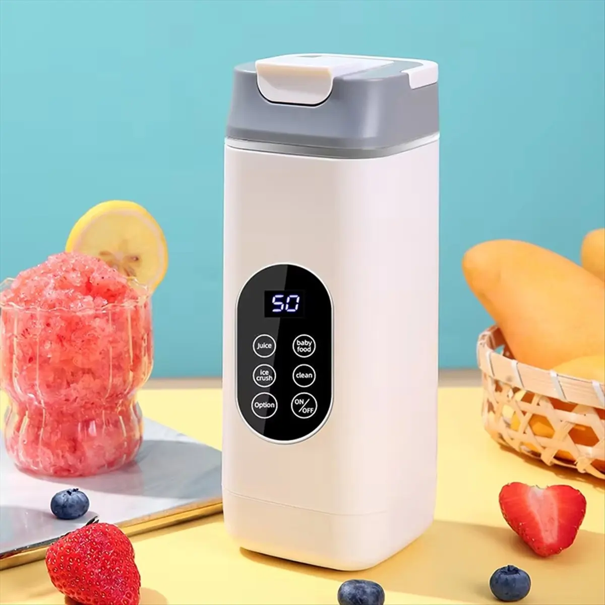 Picture 3: (A25M) Portable Blender Electric Juicer Fruit Mixers Fruit Extractors Smoothies Mixer Multifunctional Juice Maker Machine,A