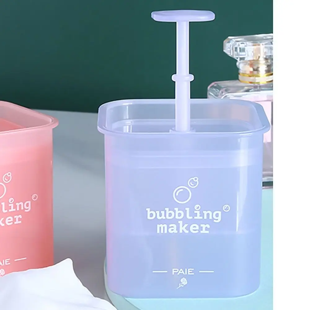 Großer weißer Schaumbecher für das Gesicht, schöner manueller Bubbler aus Kunststoff, leicht zu reinigende Reinigungswerkzeuge für Zuhause