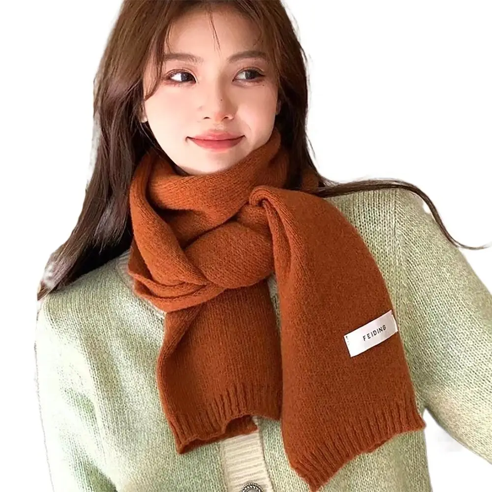 

Модный мужской и женский шарф для пары, теплый чехол на шею, утолщенный ветрозащитный вязаный шерстяной шарф, застежка-застежка, лыжный мотоциклетный шарф