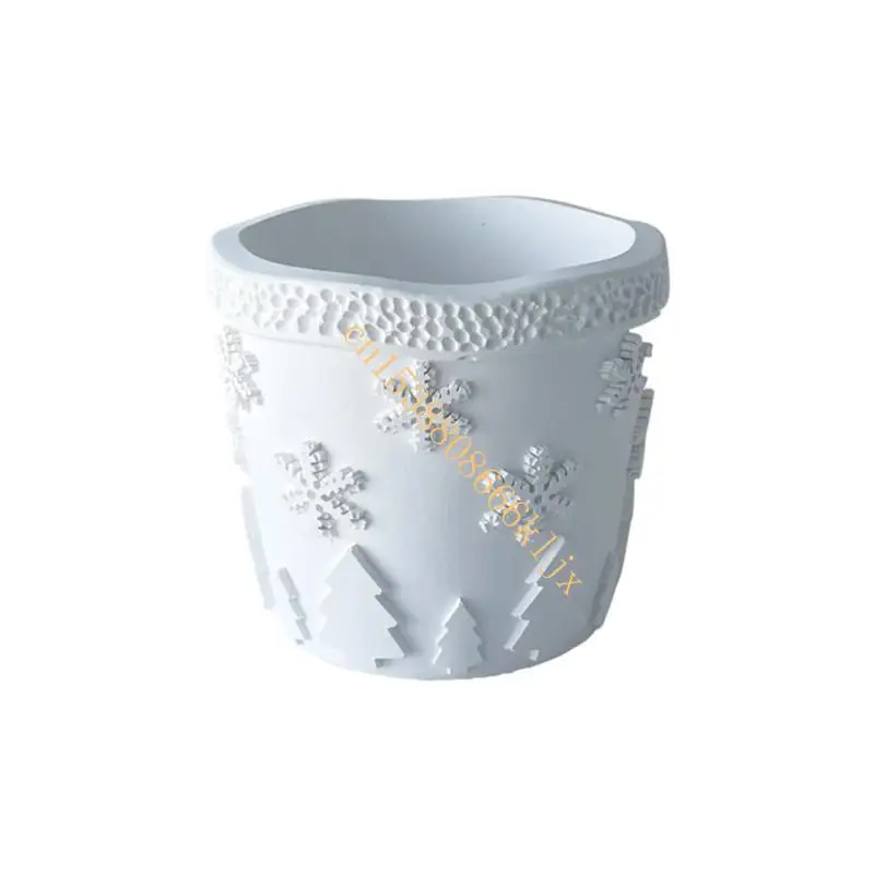 

Silicone Flowerpot Mold Planter Pot Mold Snowflake Gypsum Clay Mold 066C