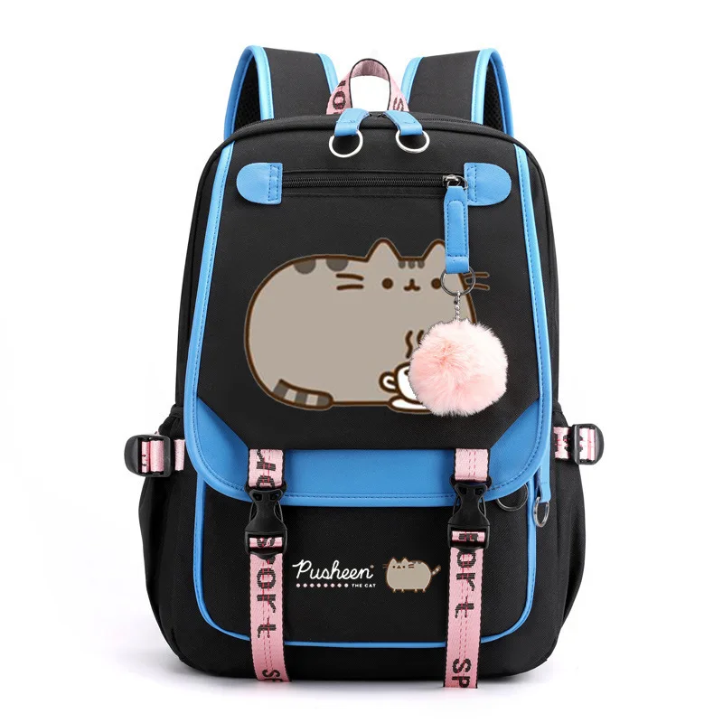 Pusheen The Cat Pattern Large Capacity Backpack Outdoor Travel Bag Computer Bag for Students Leisure Backpack Y2k Fashion Toys
