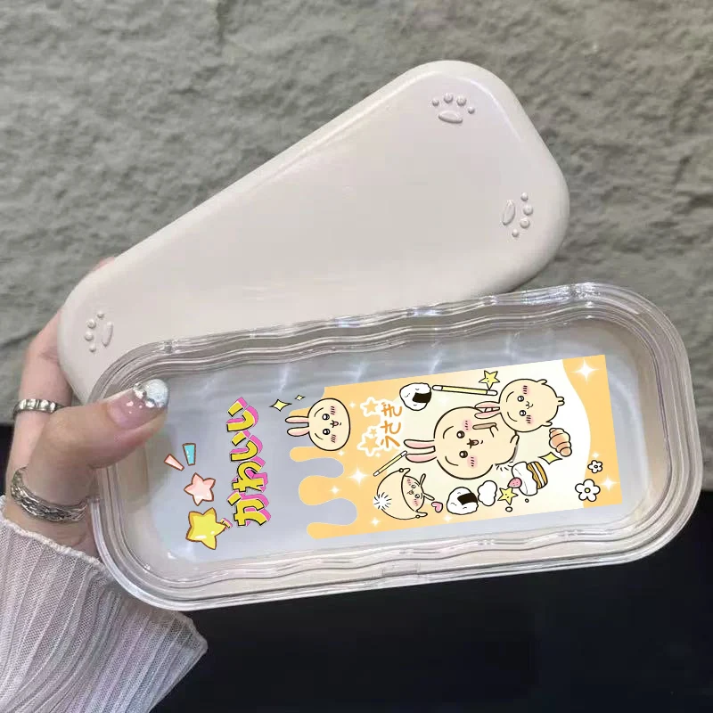 حافظة نظارات واقية ذات هيكل صلب كرتوني من Chiikawa، صندوق تخزين محمول أنيق لطيف للنساء، هدايا واقية للنظارات القراءة