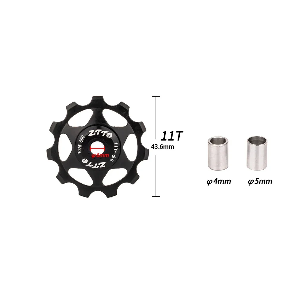 ZTTO Durable 11T Bicycle Rear Derailleur Jockey Wheel Steel Bearing Pulley Guide Roller Sealed Bearing Outdoor Cycling Accessory