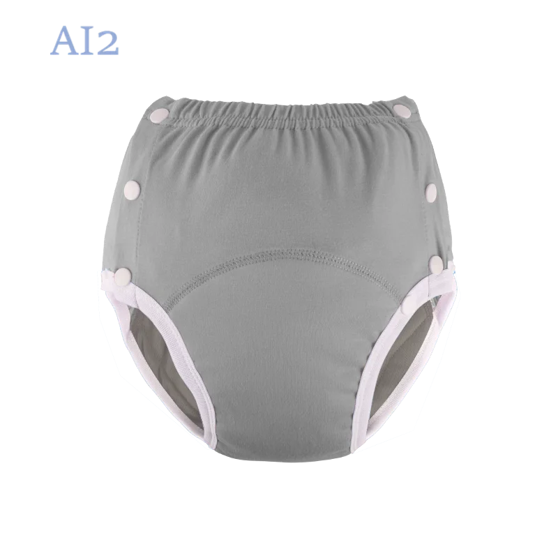 2024 Adult Cotton Diaper Waterproof Washable Pants Leakage Adjustable Incontinence Cotton Underwear Diaper Pants with Insert