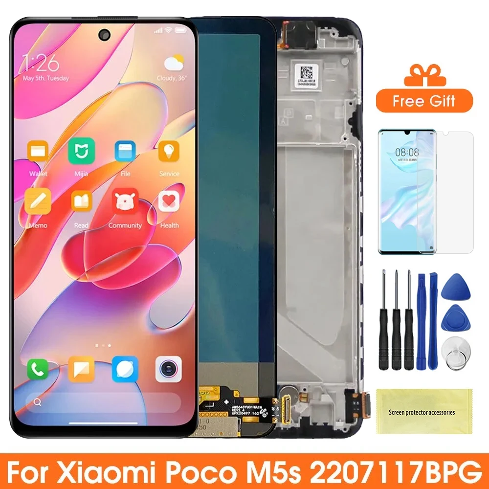 Écran LCD AMOLED 6,43 pour Xiaomi POCO M5S – Réparation précise avec le modèle 227117bpg