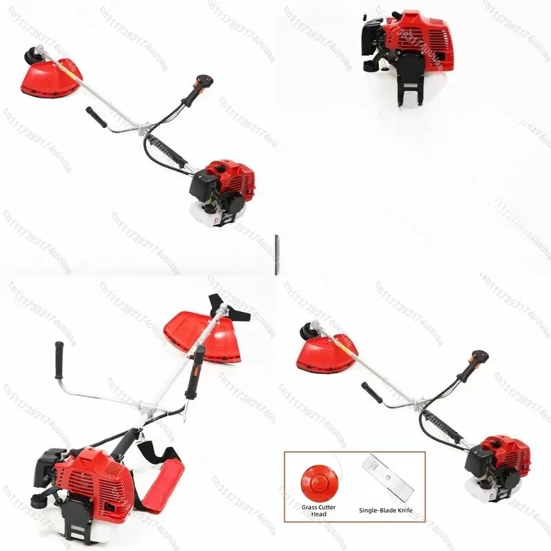 52CC Two Stroke Side Mounted Brush Cutter Handheld Portable Gas Lawn Mower Grass Trimmer Weed Eater Garden Tool