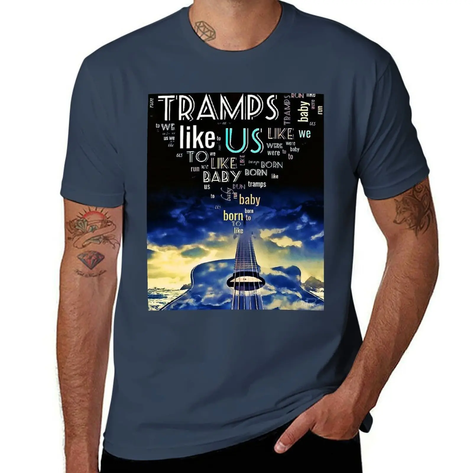 Wordart Tramps Like Us 2 WallsOfFameAust T-Shirt Breathable Gym Short Sleeve T-Shirt