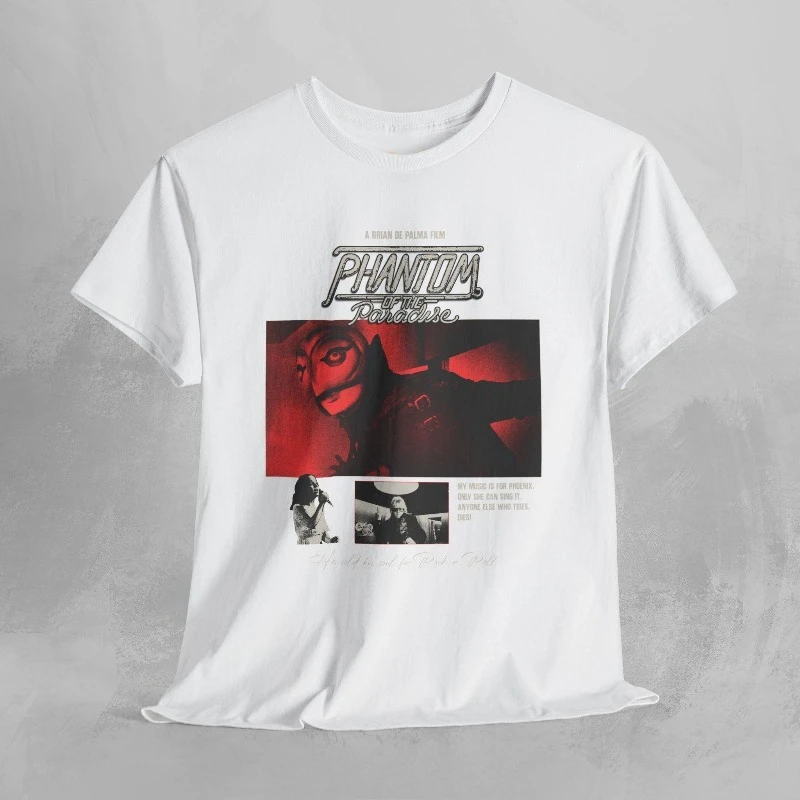 Phantom of the Paradise Shirt 70s Cult Film T-Shirt Death Records Merch Summer unisex Loose and Breathable cotton T-shirt Top