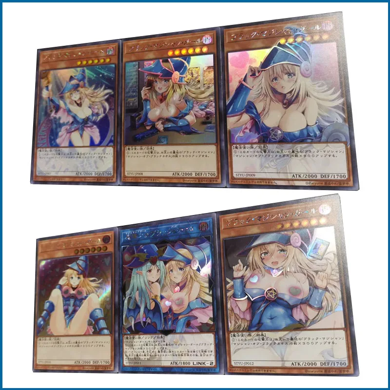 

Anime ACG Card Christmas Birthday Present Yu-Gi-Oh Black Magician Girl Toys For Boys Game Battle Collectible Card