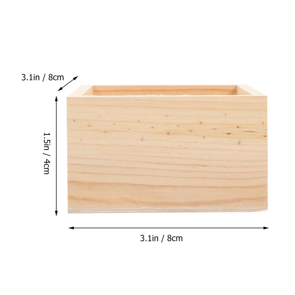 4 pezzi mini scatole di legno artigianali scatole fai da te custodie per organizer per esposizione