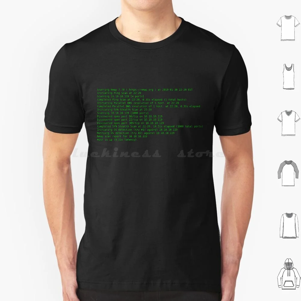 Nmap Ping Scan تي شيرت الرجال النساء الاطفال 6xl Nmap Ping Hacker Linux Ethical Hacker Geek Hack Code Whoami Bash Terminal Programmer