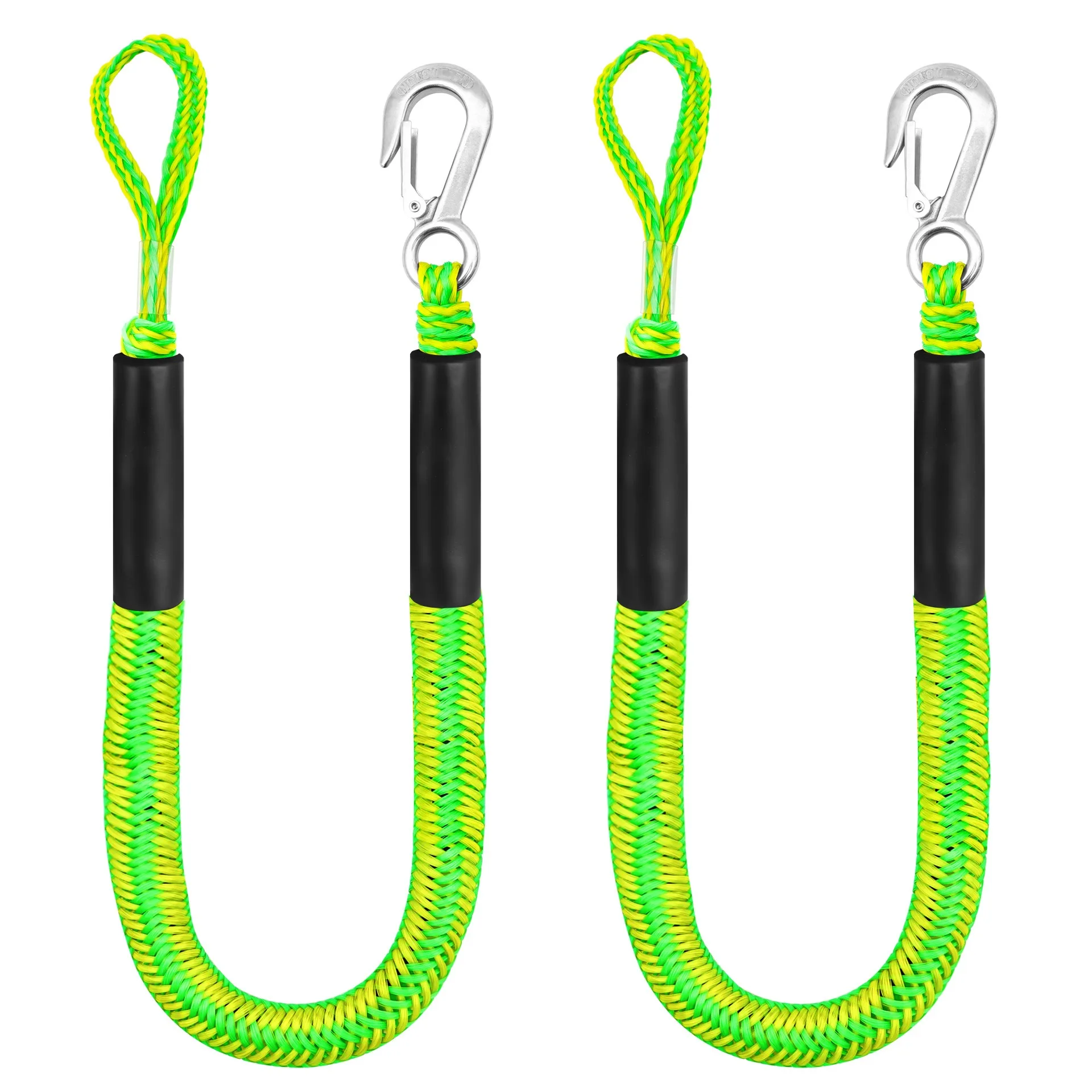 

Elastic Bungee Dock Lines 2/1PCS Shock Absorbing Marine Rope Stainless Hooks Adjustable Mooring for Kayak Jet Ski Pontoon Canoe