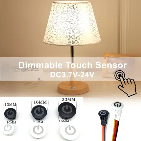 Smart Unlimited Dimming Touch Sensor Button Switch for DC5V 12V 24V Home Light Strip Table Lamp LED Dimmer Embedded Controller