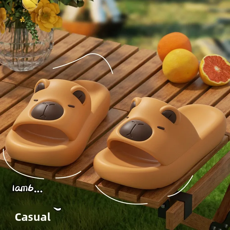 

Unisex Capybara Themed Slippers Couple Matching Home Outdoor Anti-Slip Cartoon Clogs Suitable for Adults And Older