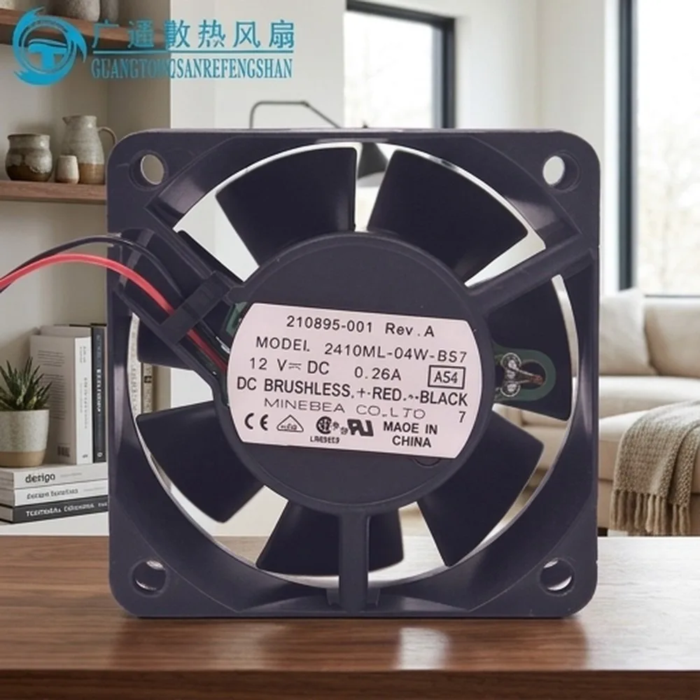 

For NMB 2410ML-04W-B57 6025 DC12V 0.26A 6CM 2-Wire Silent Cooling Fan