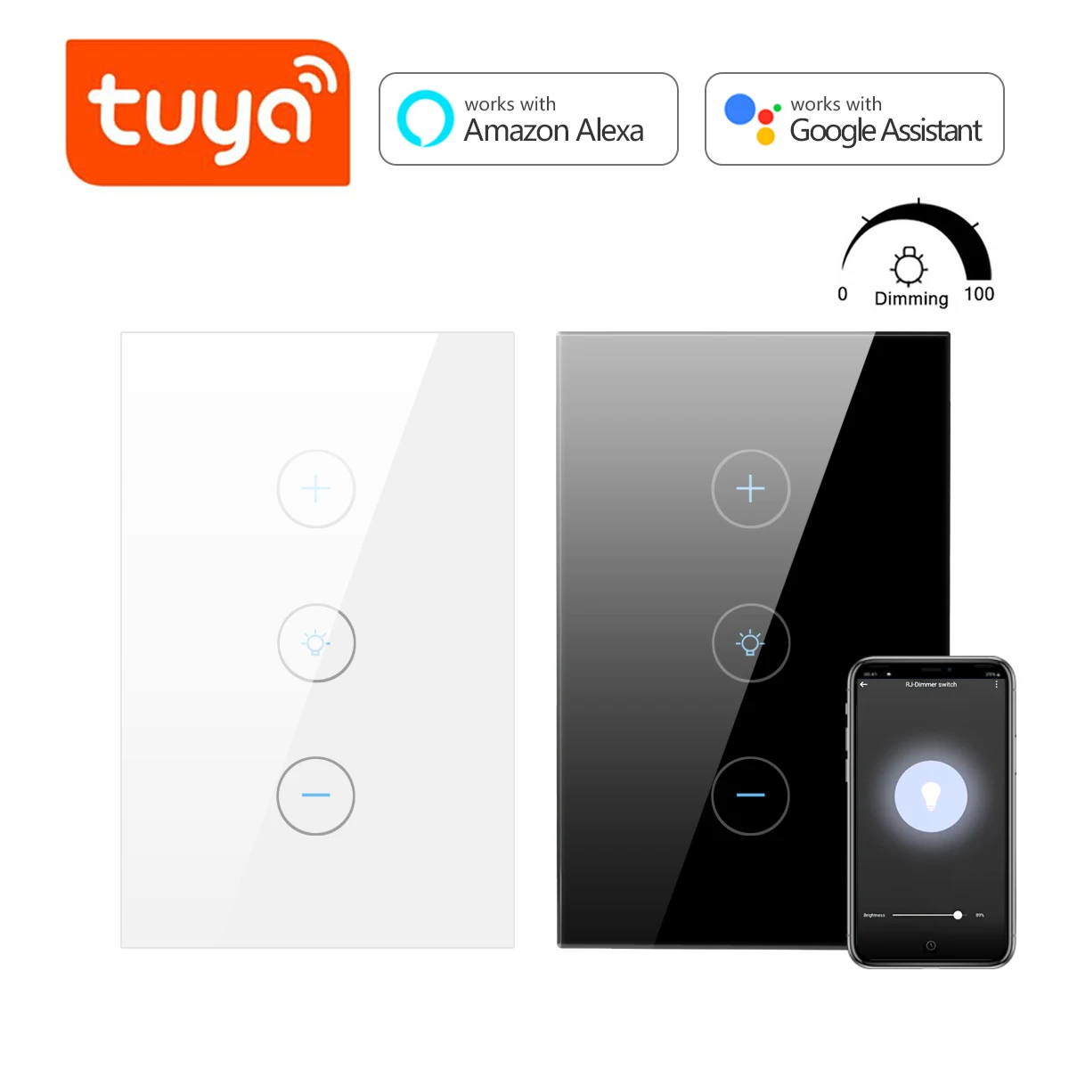 

Tuya Smart Life Wall Light Touch Sensor Switch Smart WiFi Switch LED Dimmer Voice Control Work With Alexa Google Assistant Home