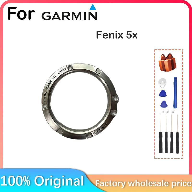 New Frame For Garmin Fenix 5x Smart Watch LCD Screen with Frame + Cover Glass Repair Parts Replacement