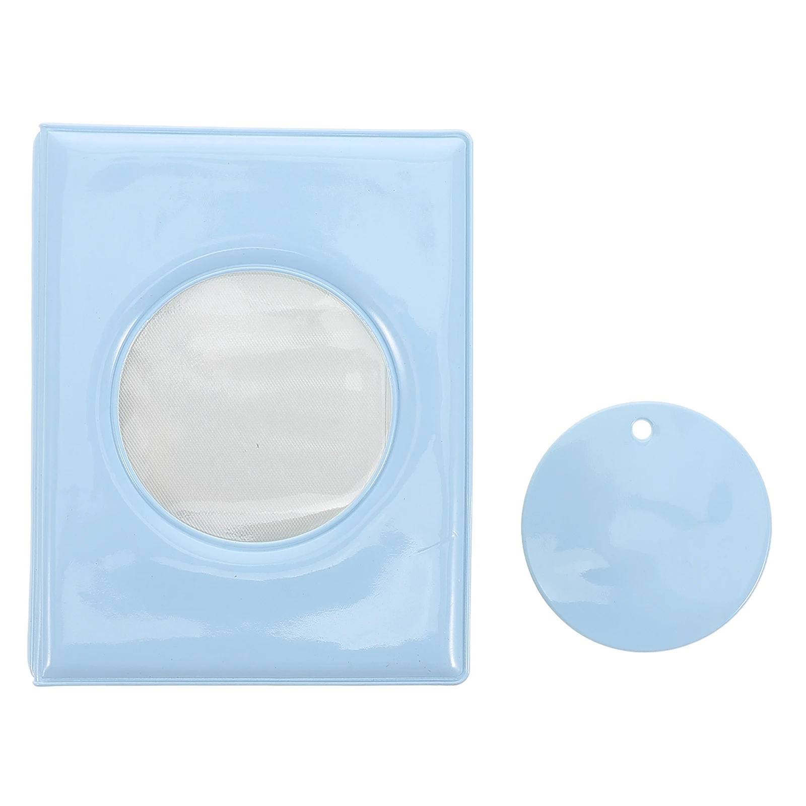 ألبوم بطاقة الصور الصغيرة الموثق 3 بوصة الجوف القلب مرآة مثل حامل بطاقة الصور السماء الزرقاء الصغيرة عرض بطاقة الصور تذكار