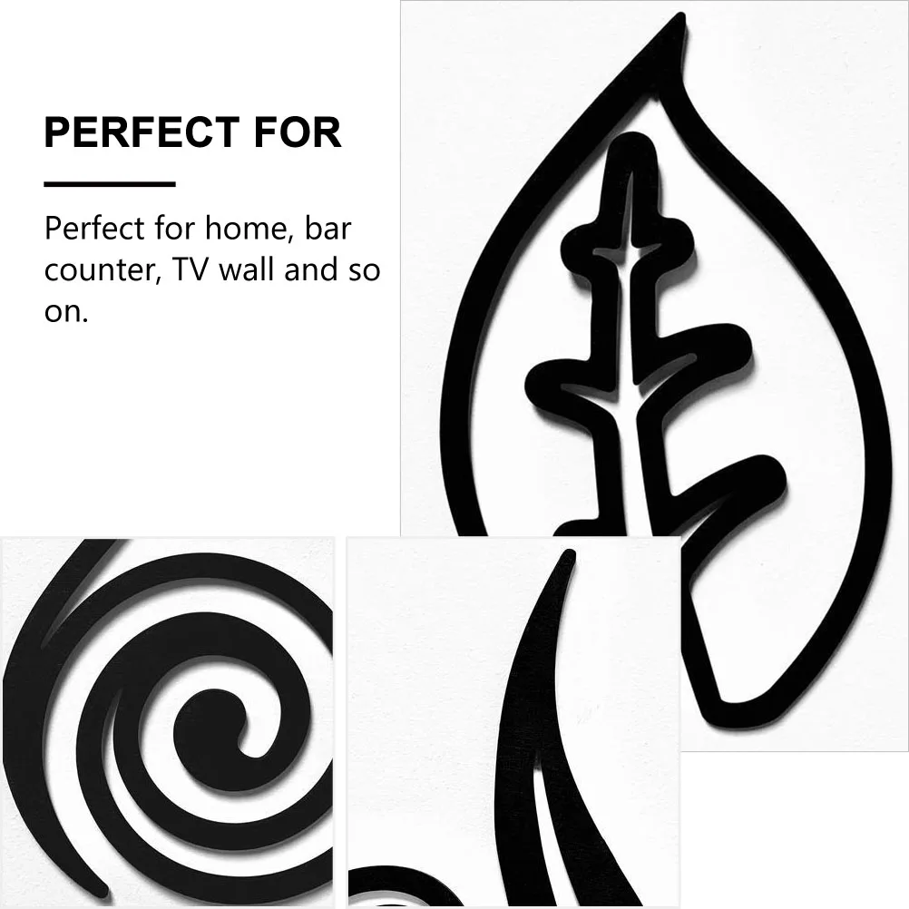 

4 Pcs Wall Sticker Decoration Yoga Stickers Bohemia Studio Bedroom Black Decorations for Home Beauty Miss