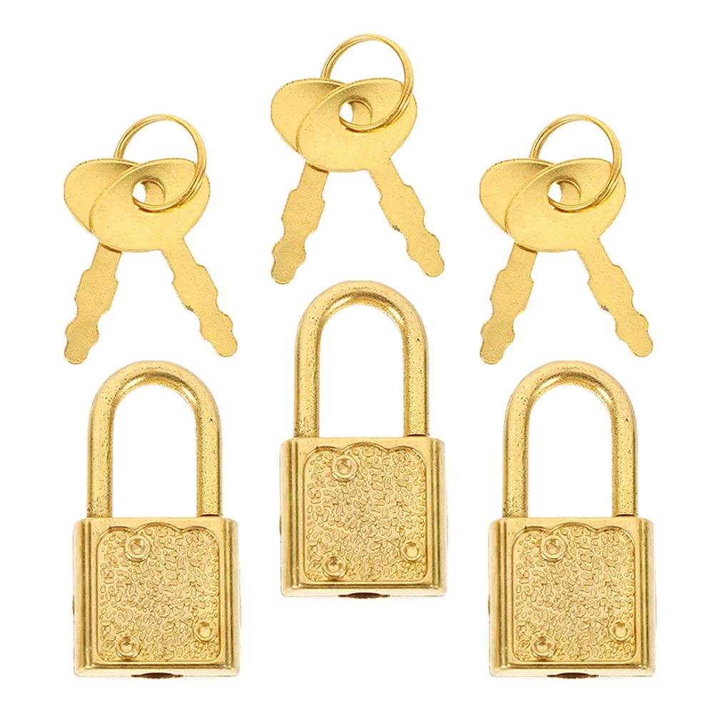 Set di 3 lucchetti decorativi con fibbia a scatto, serrature in stile vintage per portagioie, bavaglini in legno, progetti artigianali fai da te, per la casa