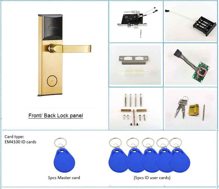 Büro/Hotel zimmer rfid karte elektronische türschloss mit software-management – Detail 5