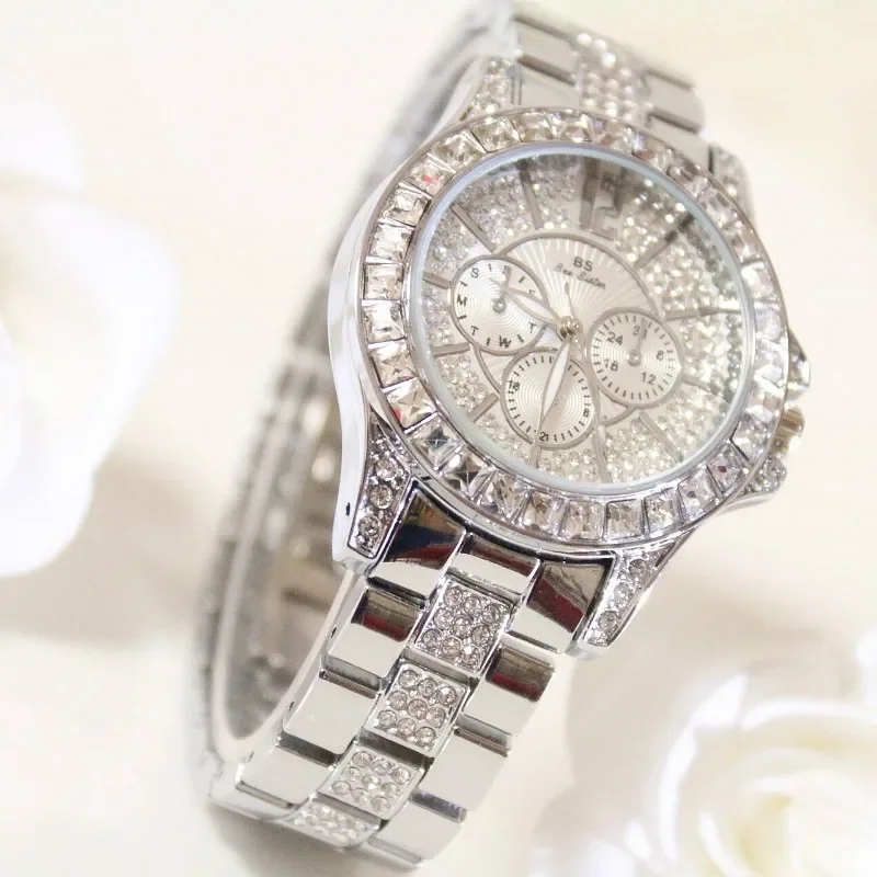 Luxury Big Dial Women Watches Quartz Watches Ladies Dress Diamond Watch Girl Bracelet Watches Orologio Donna relojes para mujer