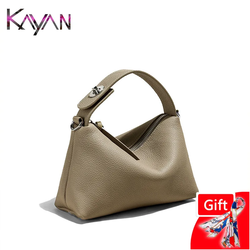 New Fashion Natural Togo Genuine Leather Women Shoulder Handbag Lichee Cowhide Female Crossbody Bag Ladies Purse Handle Tote