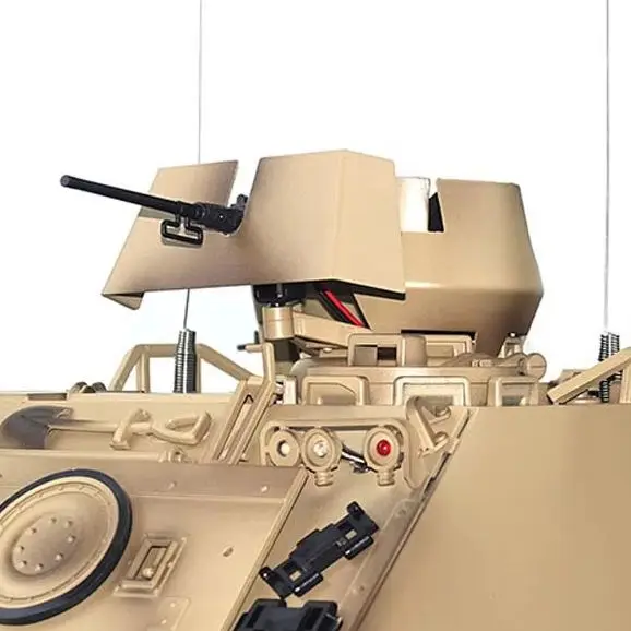 دبابة مع جهاز للتحكم عن بُعد Tongde 1/16 RTR M2412-B M113A1 ACAV الأشعة تحت الحمراء 360 برج دوران التدخين ضوء الصوت راديو التحكم بانزر نموذج كهربائي