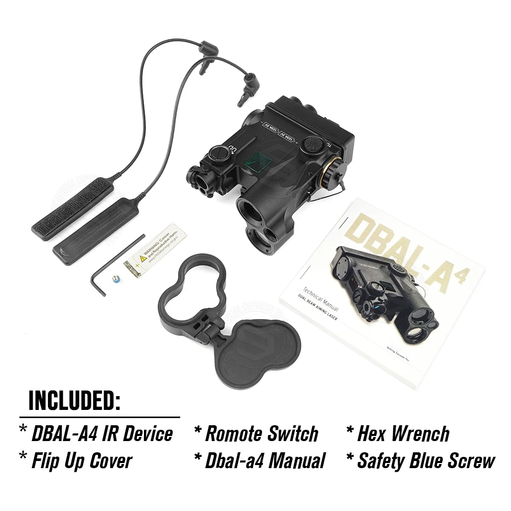 2024 New Tactical DBAL-A4 Dual Beam Aiming Laser With Visible/Infrared Laser/infrared spot/Flood Illuminator/tactical light