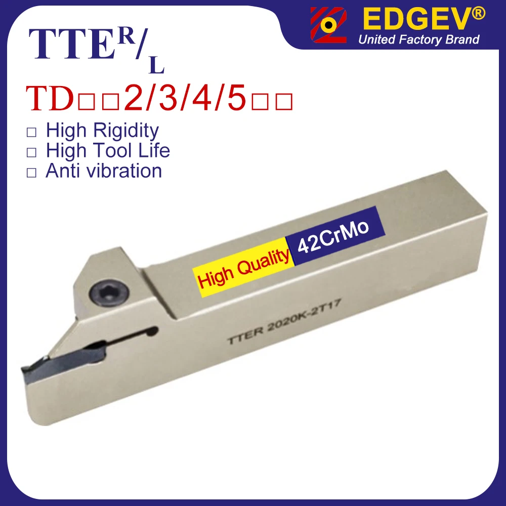 

TTER1616 TTER2020 TTER2525 2 3 4 5 External Grooving Turning Tool TTER TTEL 2T17 3T20 4T25 5T25 Metal Lathe Groove Cutter TDC