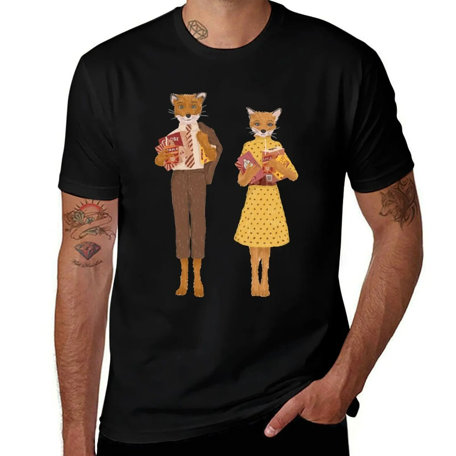 

fantastic mr. fox and mrs. fox funny Classic T-Shirt t shirts for man cotton t shirt man designer anime t shirts for man T-Shirt