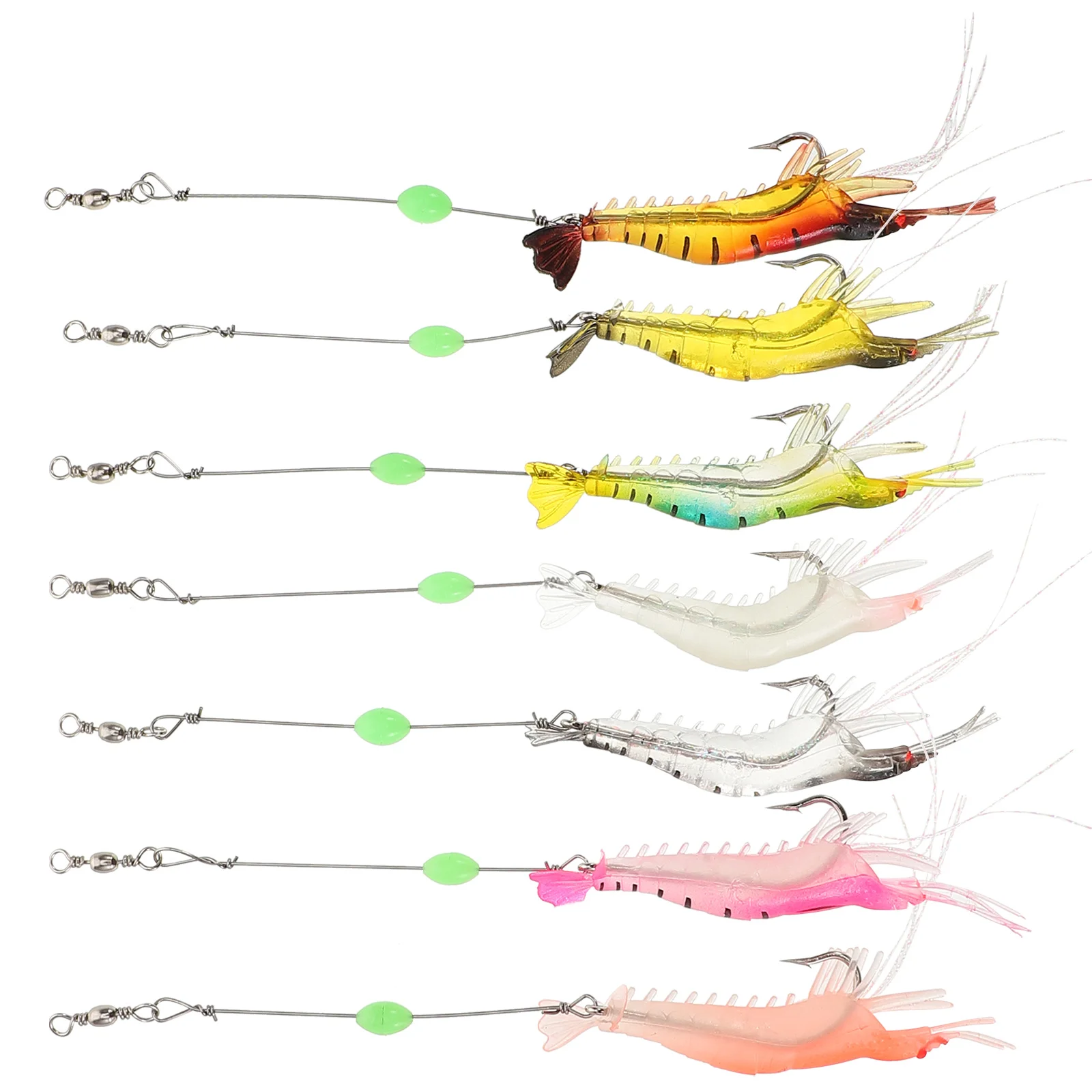 

7 Pcs Bionic Lure Soft Bait Fishing Tools Hook Portable Softer Baits Artificial Equipment Plastic Hooks Ordinary