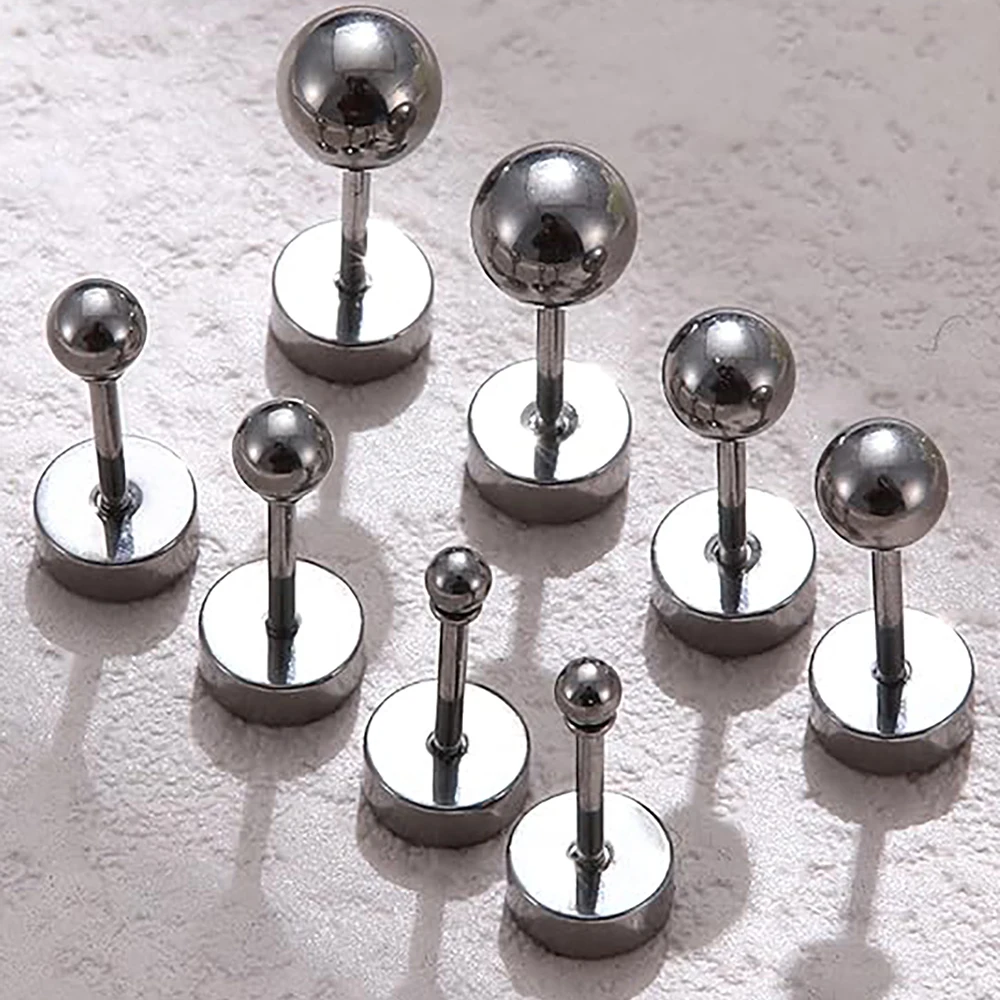 2PCS-10PCS Piercing Kit-Disposable Sterile Ear Piercing Gun Home Use Ear Piercing Tool +5pcs Silvery Ball 2mm-7mm Ball Flat Back