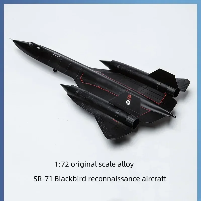 High-Precision 1:72 Sr71 Blackbird Reconnaissance Aircraft Alloy Model Simulation Bomber Collectors Grade Children\'S Toy Model