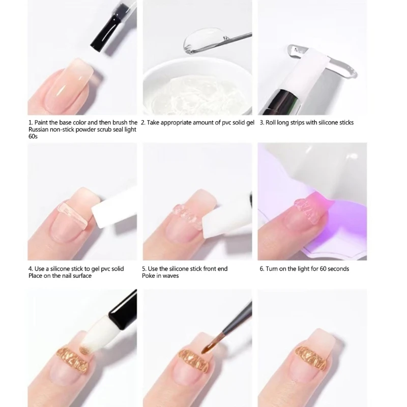 Versatile Solid Gel Clear Nonstick Hand Extension Gel Glues Art Gel