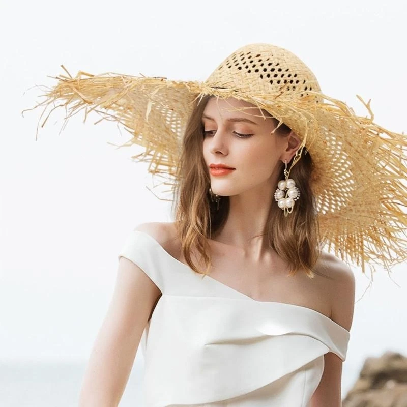 N5KE Wide Border Hat Minimalists Hat Quick Drying Hat Personality Accessory Hat for Garden Event