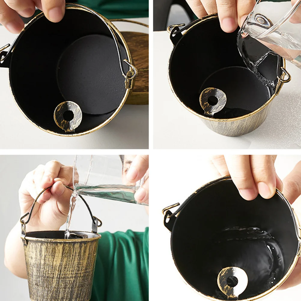 

Metal Ashtray Industrial Style Iron Desktop Ornament For Home Office Chic Ash Container Crafts Gift Household Decor